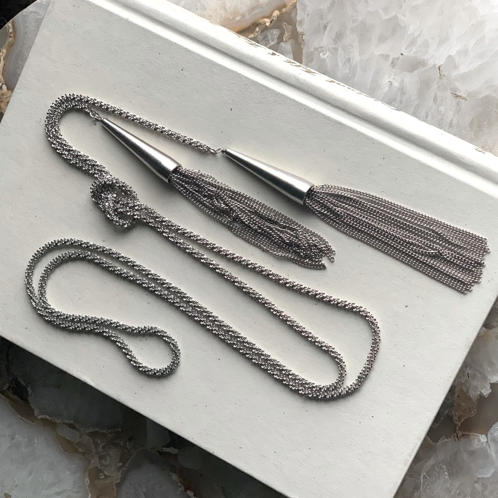 Kendra Scott Phara necklace in Rhodium (silver)